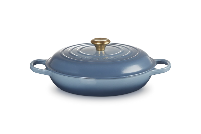 Le Creuset - garnek patelnia Gourmet Signature 30 cm 3,5 l chambray