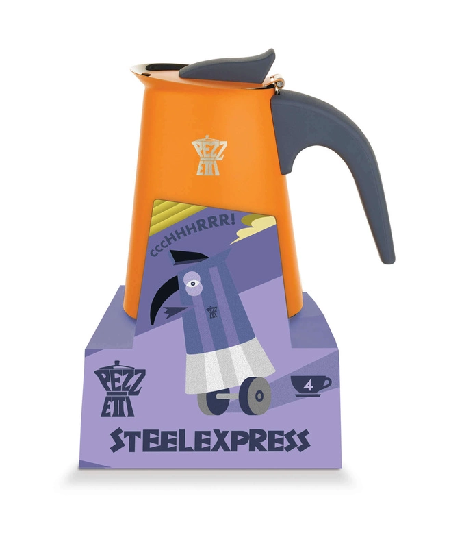 Pezzetti - STEELEXPRESS Emaliowana kawiarka stalowa (10 filiżanek) - Pomarańczowy