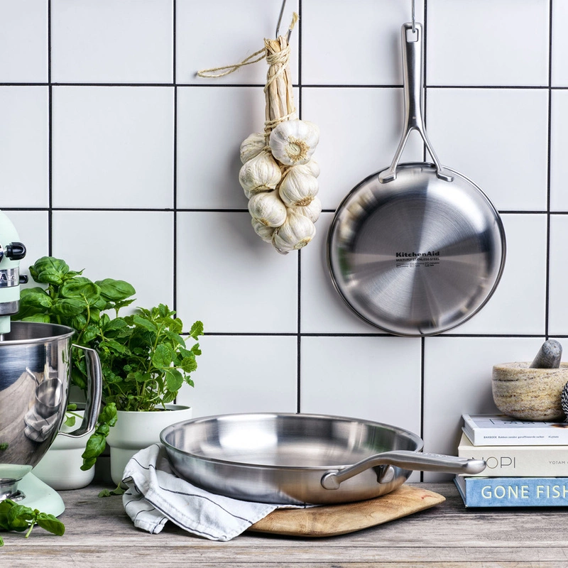 KitchenAid - Patelnie 3-warstwowe stalowe zestaw 20+28 cm