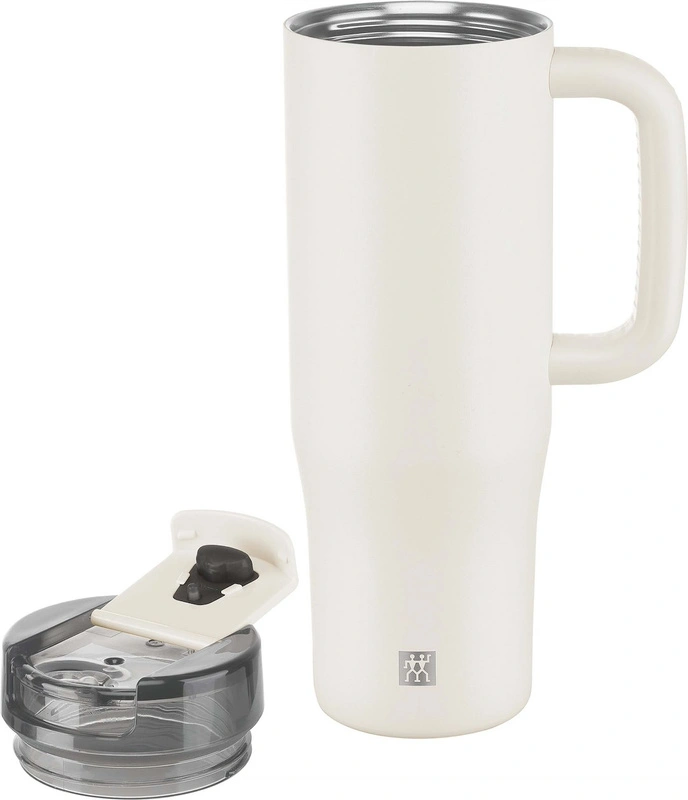 Zwilling - THERMO PLUS Kubek termiczny ze słomką - 900 ml, kremowy