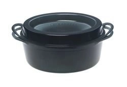 Le Creuset - brytfanna żeliwna emaliowana Signature doufeu owalna 30 cm 5,7 l czarna