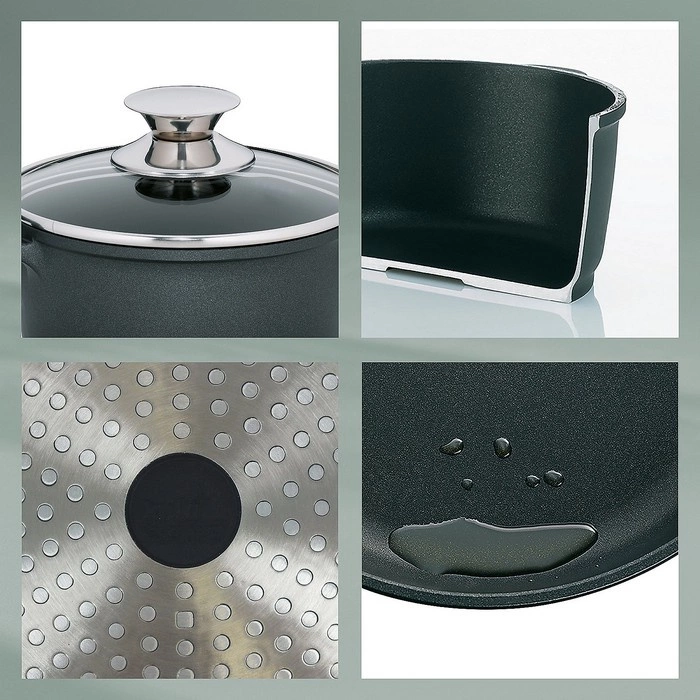 Kela - Naczynie do serwowania+pokryw.7l czarneKerros