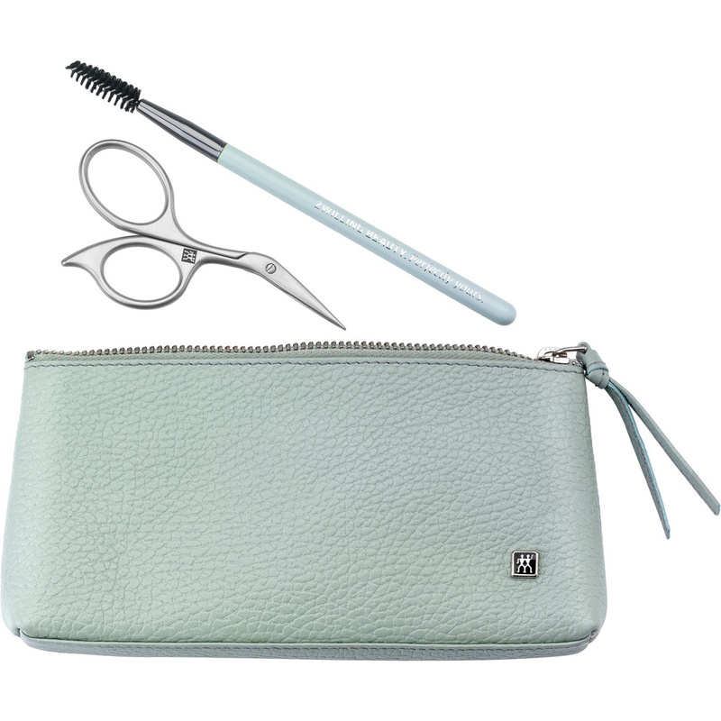 Zwilling - zestaw do manicure – miętowe skórzane etui, 3 elementy Twinox