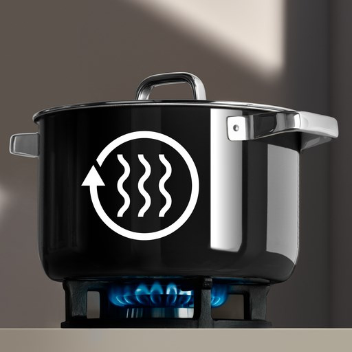 WMF - Wysoki garnek 20 cm czerń Fusiontec Mineral Pro