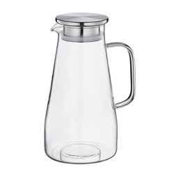 Cilio - dzbanek, szkło borokrzemowe/stal nierdzewna, 1,6 l, śred. 12,5 x 22,5 cm Emilia