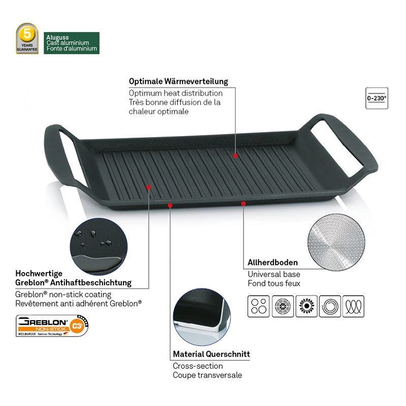 Kela - patelnia grillowa, 30x24 cm Kerros