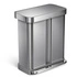 Simple Human - kosz na śmieci 58 l pedałowy Touch-Bar Recycler stal FPP