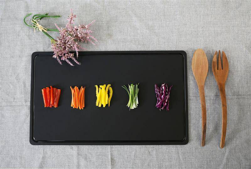 CandL - Duża mata kuchenna do krojenia 53x32,5 czarna