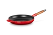 Le Creuset - patelnia żeliwna z drewnianym uchwytem 28 cm Wiśniowy
