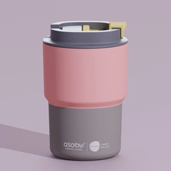 ASOBU - ASOBU kubek termiczny COFFEE EXPRESS 360ml Pastel Peach/Orange PURAMIC