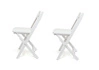Arredamenti -  DIANA Zestaw 2 składanych krzeseł - 45 x 40 cm, biały