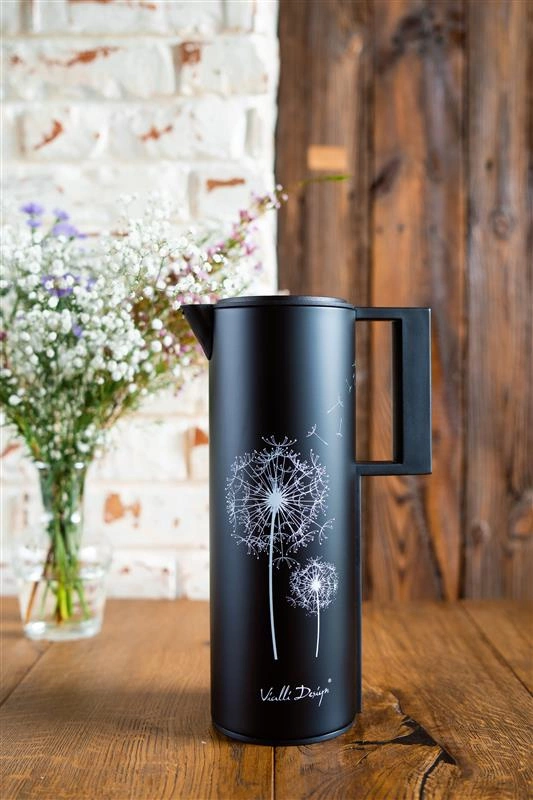 Vialli Design - Termos z wkładem szklanym 1L CORTO czarny