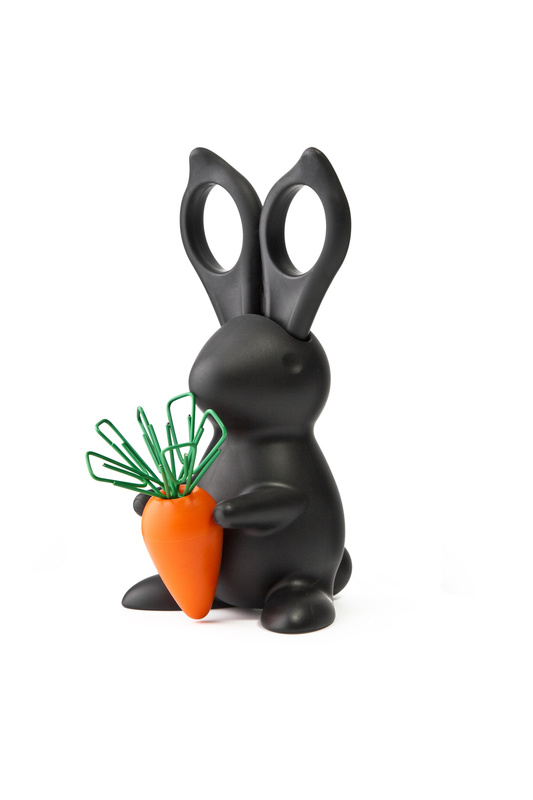 Qualy - Przybornik biurowy królik Bunny czarny