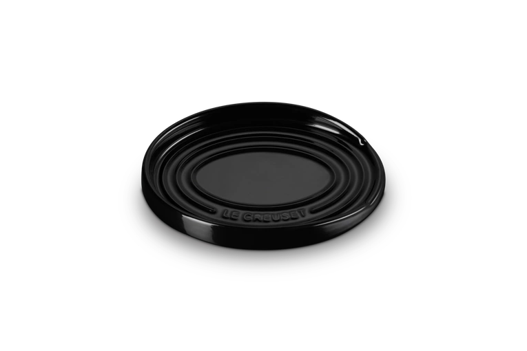Le Creuset - podstawka pod łyżkę ceramiczna czarny błyszczacy