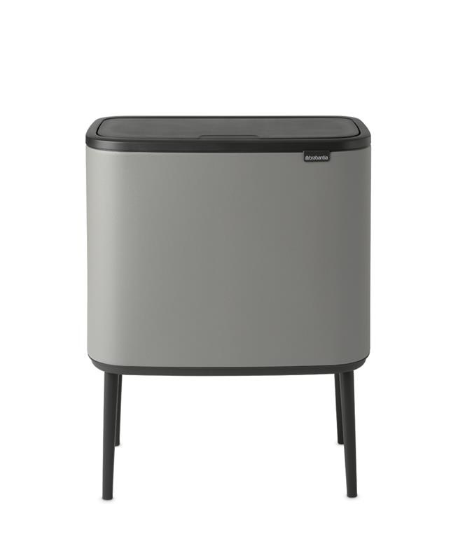 Brabantia - Kosz na śmieci Touch Bin Bo 11+23l szary Mineral Concrete