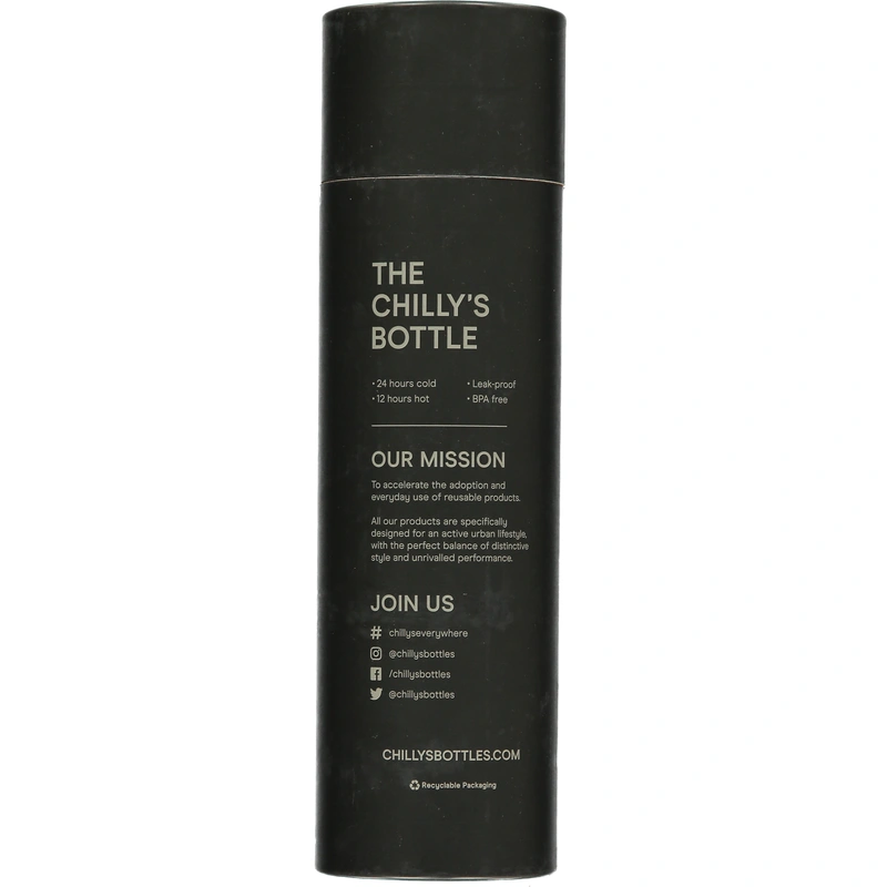 Chilly's Bottles - Butelka termiczna Chilly's seria Monochrome 500ml All Black