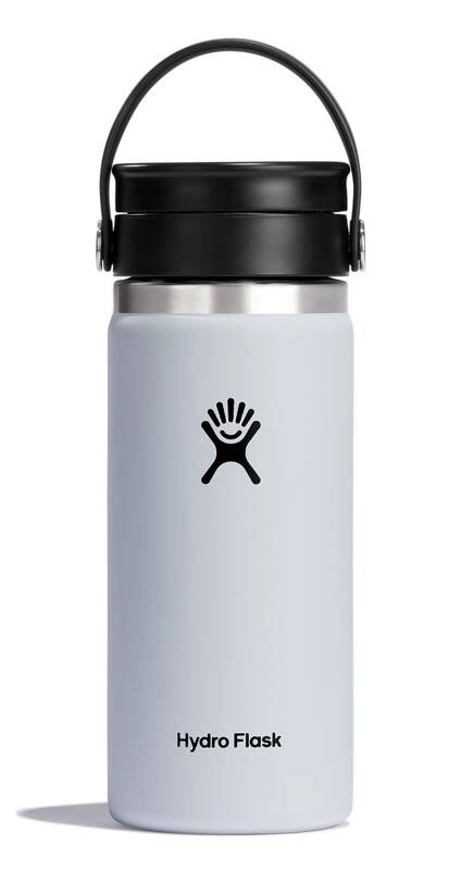 Hydro Flask - Butelka 16oz Wide Flex Sip Lid White