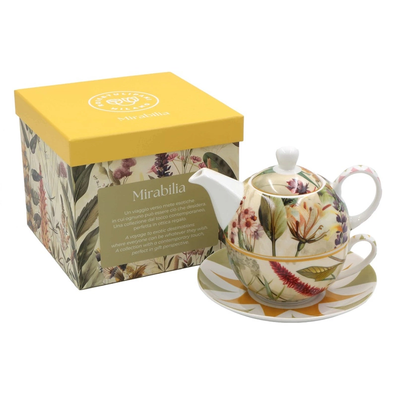 Rose&Tulipani - MIRABILIA Tea4One ze spodkiem 300 ml, żółty