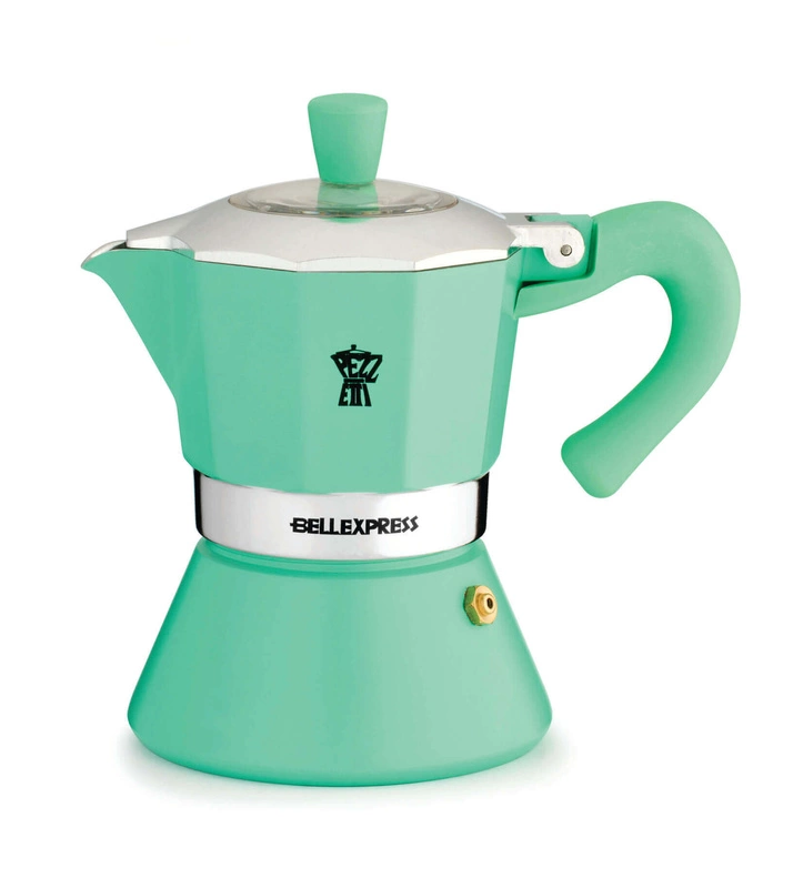 Pezzetti - BELLEXPRESS Emaliowana kawiarka 3 filiżanki Miętowy
