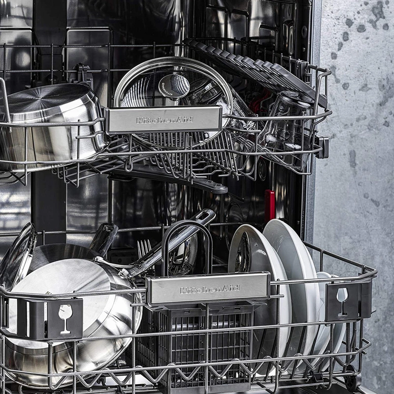 KitchenAid - Zestaw garnków stalowych - 7 elementów