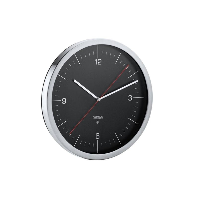 Blomus - Zegar ścienny sterowany radiowo  CRONO 24 cm czarny