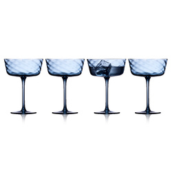 Lyngby Glas - Kieliszki do szampana Vienna 300 ml Blue 4 sztuki