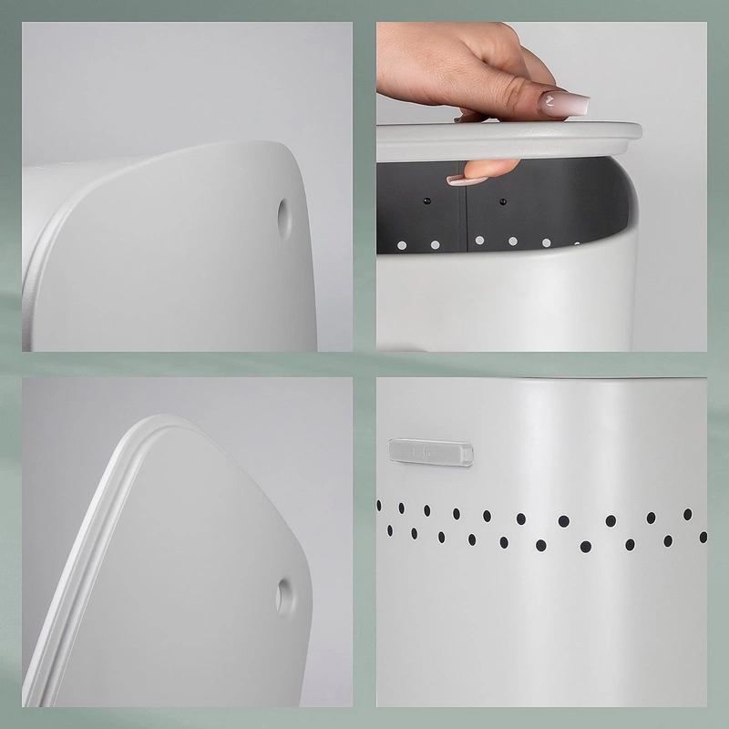 Kela - Kosz na praniez siedziskiem 60l.szary Malaga