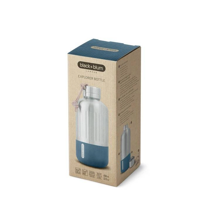 Black + Blum - Butelka stalowa EXPLORER 650 ml, morska