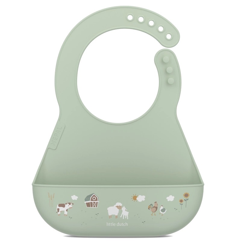 Mepal - Śliniak silikonowy z kieszonką Mio Little Farm