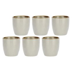 Rose&Tulipani - CONCERTO GRIGIO PERLA Zestaw 6 kubków do kawy 100 ml