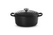 Le Creuset - garnek żeliwny emaliowany Signature okrągła 22 cm 3,3 l czarny