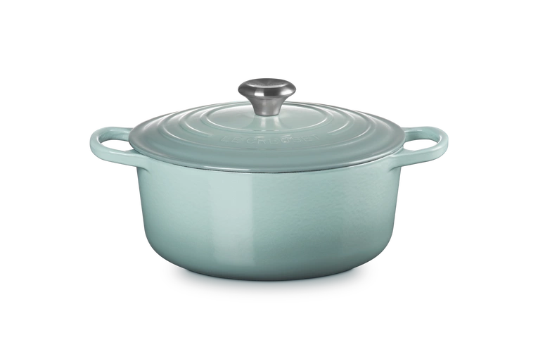 Le Creuset - brytfanna żeliwna emaliowana Signature okrągła 26 cm 5,3 l sea salt