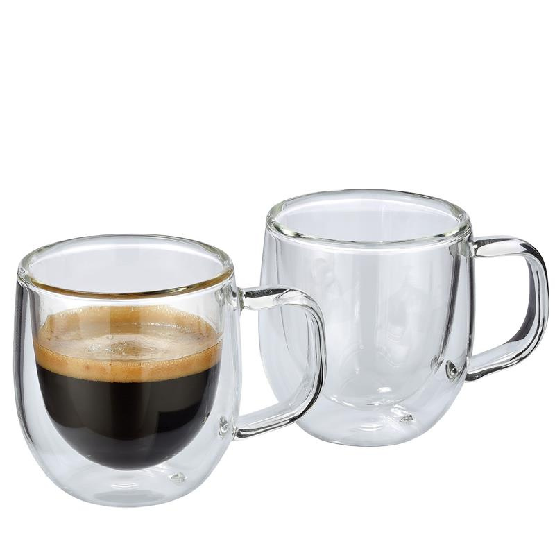 Cilio - szklanki do espresso, 2 szt., szkło borokrzemowe, 0,08 l, śred. 6 x 6,5 cm Veneto