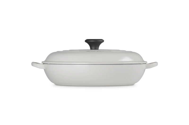 Le Creuset - garnek patelnia Gourmet Signature z fenolowym uchwytem 30 cm 3,5 l cream