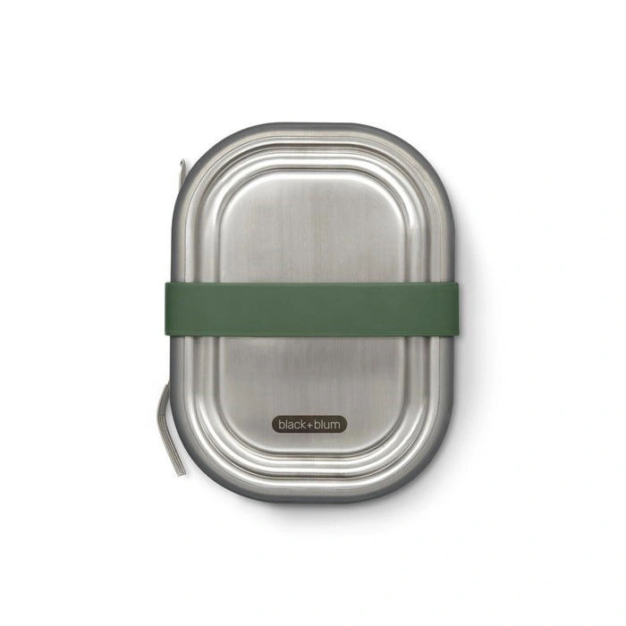 Black + Blum-Lunch box stalowy S, oliwkowy