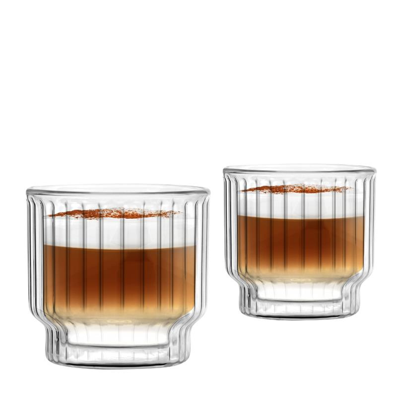 Vialli Design - 2 pucharki do deserów z podwójną ścianką 260ml Lungo