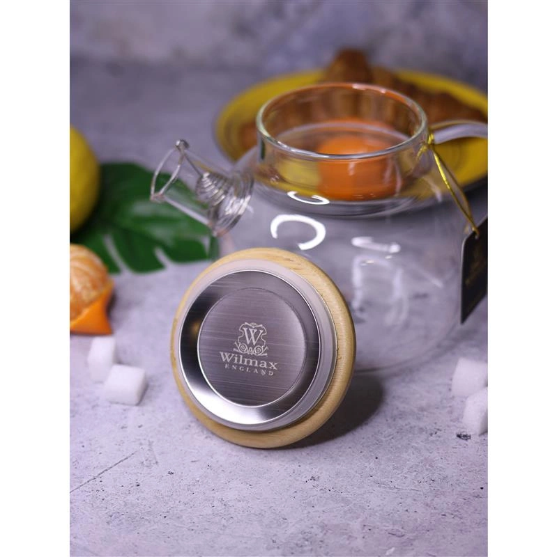 Wilmax - Dzbanek do herbaty 1,5 l, pokrywa bambusowa