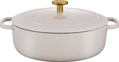 Ballarini - garnek żeliwny owalny 2.2 ltr, kość słoniowa Bellamonte