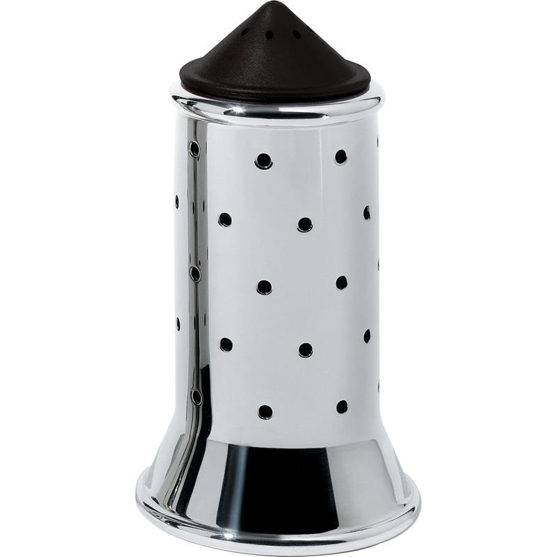 Alessi - solniczka, czarna pokrywka