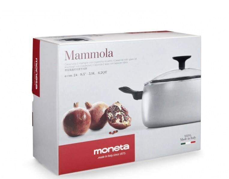 Moneta - Naczynie z pokrywką 24 cm, MamMonetala, indukcja