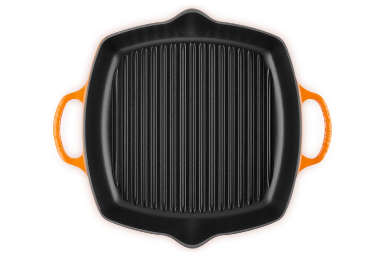 Le Creuset - patelnia żeliwna grillowa z dwoma uchwytami 30 cm Płomienna