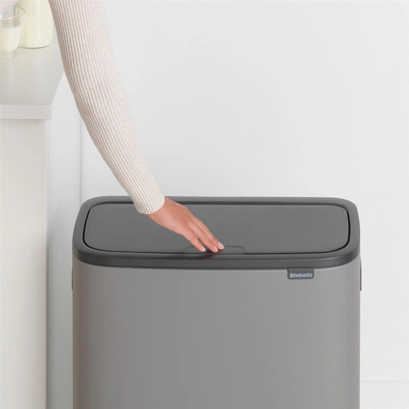 Brabantia - kosz na śmieci Bo Touch Bin 60L (2 x 30) mineralny betonowy