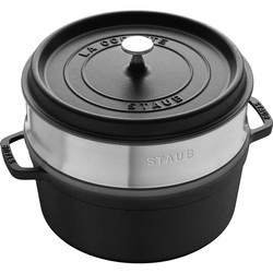 Staub - garnek żeliwny okrągły z wkładem 3.8 ltr czarny La Cocotte