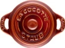 Staub - mini cocotte okrągły 200 ml, kasztanowy