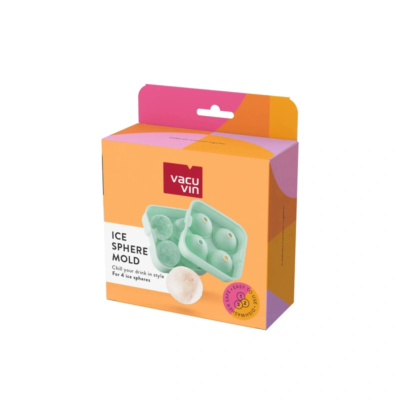 VacuVin - Forma do przygotowywania 4 szt. kul lodowych Ice Sphere Mold Jade