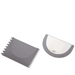 Kuchenprofi - łopatki do ciasta, 2 szt., stal nierdzewna/silikon/tworzywo sztuczne, 12 x 8,5 cm Vario