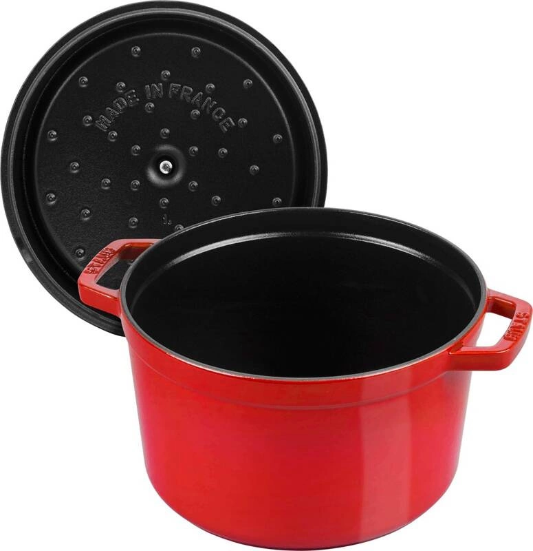 Staub - Garnek żeliwny okrągły wysoki - 4.8 ltr, Czerwony