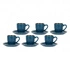 Rose&Tulipani - zestaw 6 filiżanek do espresso 90 ml Concerto Blu Avio