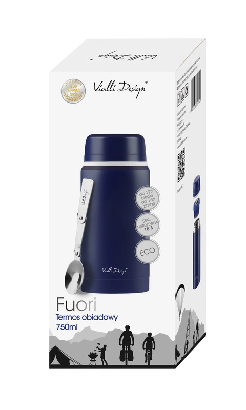 Vialli Design - Termos obiadowy 750ml FUORI granatowy