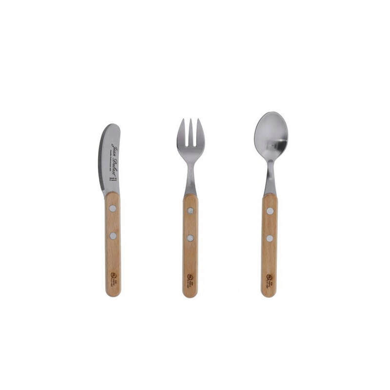 Jean Dubost - Zestaw sztućców dla dzieci Bistrot - stal nierdzewna - 3 szt. - pudełko kraft